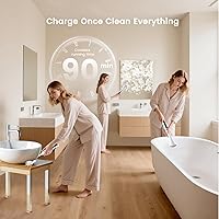 Vista 7 de Cepillo eléctrico giratorio – Cepillo de limpieza inalámbrico recargable con cuerpo completo IPX7 impermeable, 6 cabezales intercambiables y modos