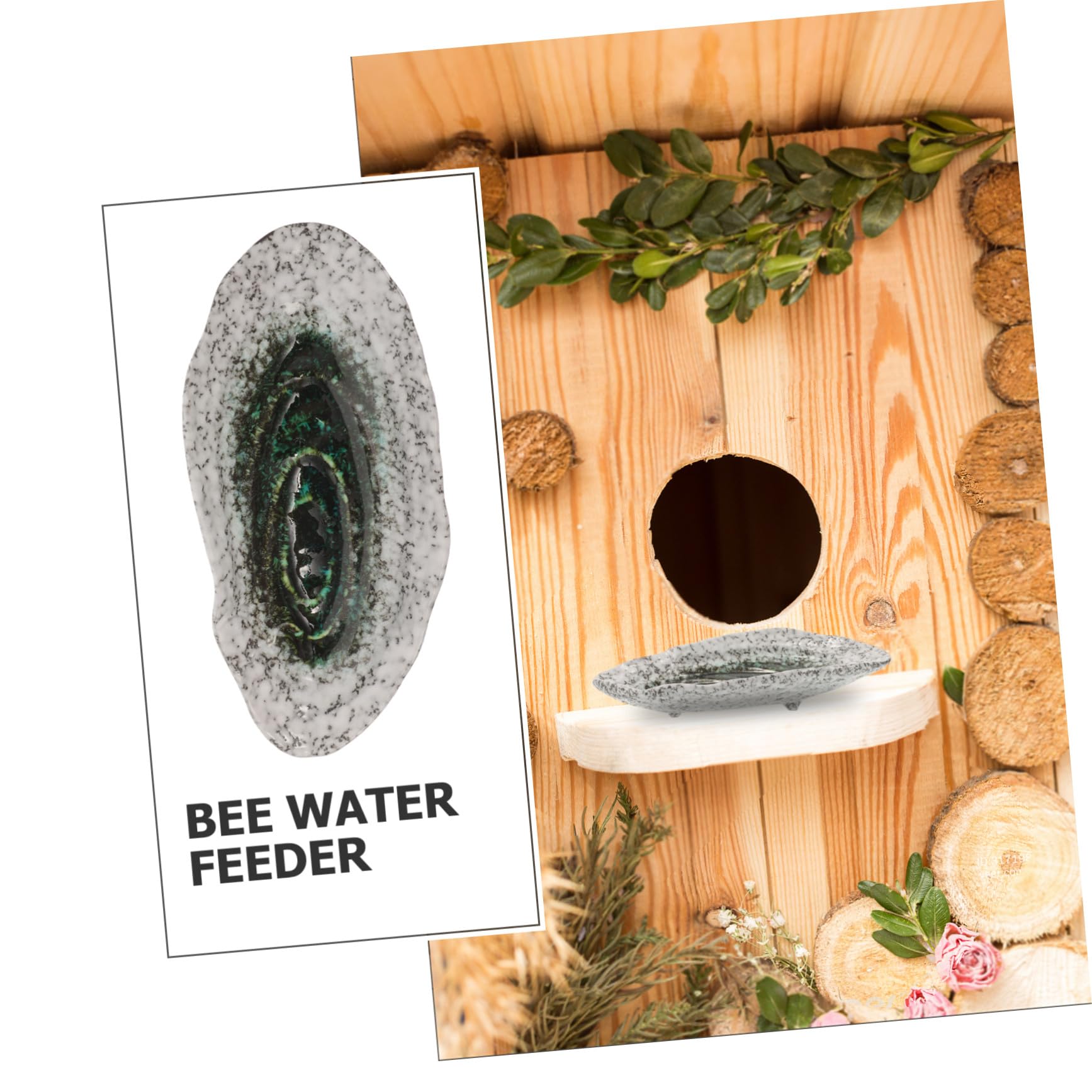 Keramik Schmetterlingsfutterschale, Große Wasserschale für Draußen