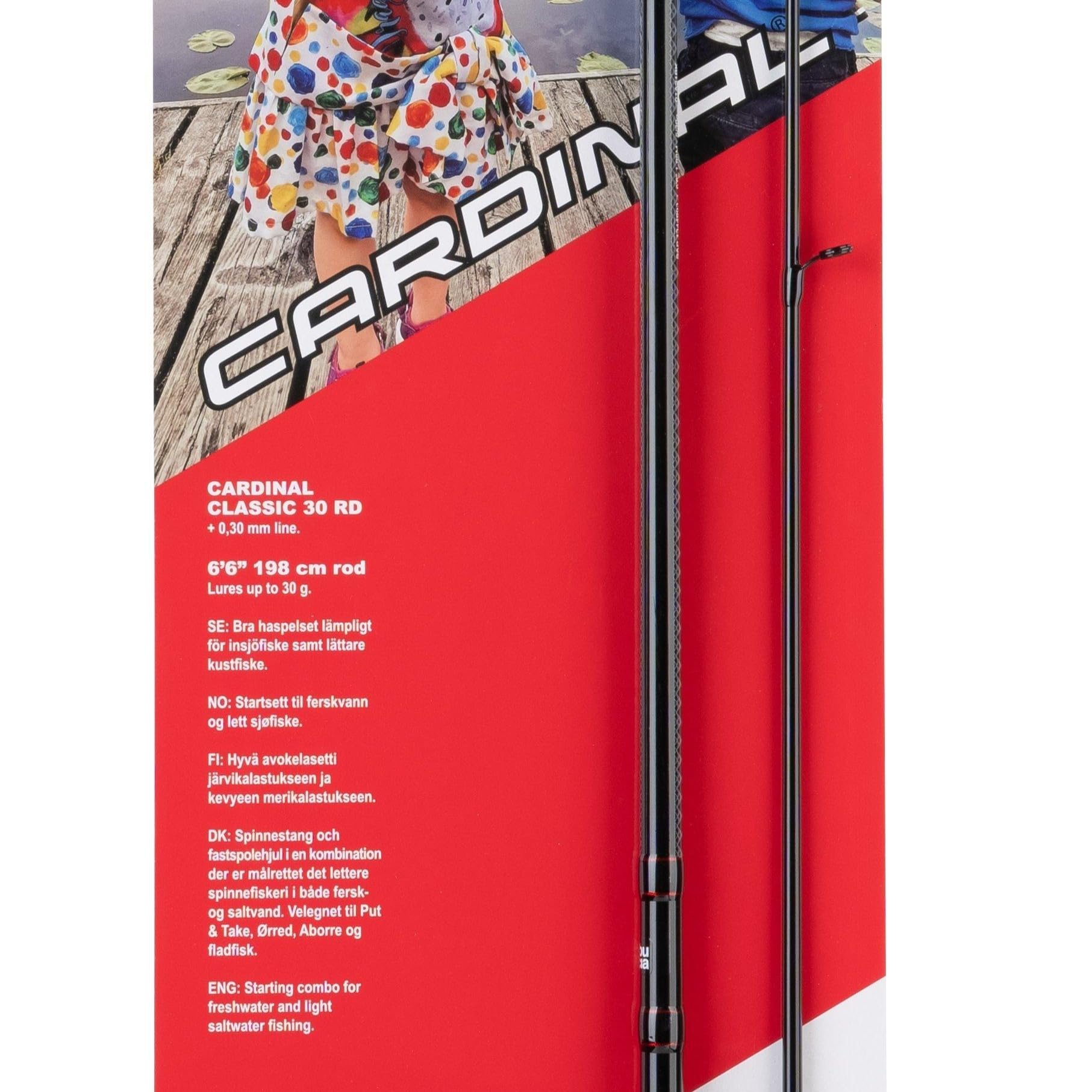 Abu Garcia Cardinal Start Spinning Combo 6ft6in - Caña de Pescar Ligera y Carrete precargado para Principiantes, Pescadores de Agua Dulce y Salada Ligera, niños y Aventuras de Pesca al Aire Libre