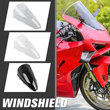 Windshield Wind Deflector Touring Windscreen Replacement for Ducati Panigale V4 Race 2025+ Motorcycle Accessories Front Fairing Screen Visor (Gray)