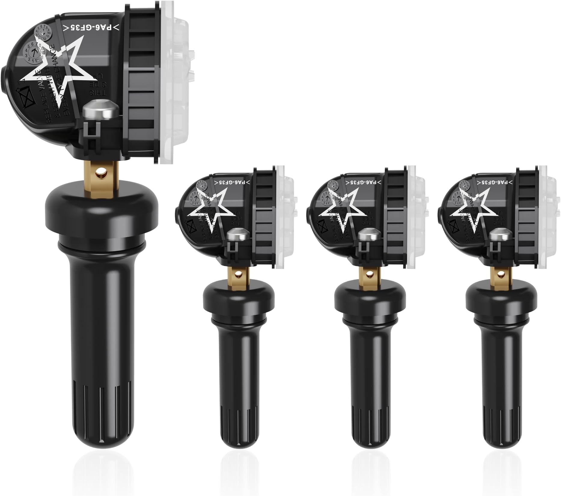 GM TPMS Sensor, Tire Pressure Monitoring System Sensor(TPMS) Fit for Buick Cadillac Chevrolet GMC Pontiac (13598771 315MHZ-4PCS)