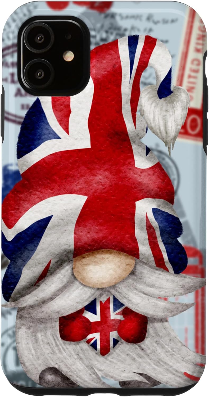 British Gnome Shows Love And Heart For England Cute Pattern Case for iPhone XR
