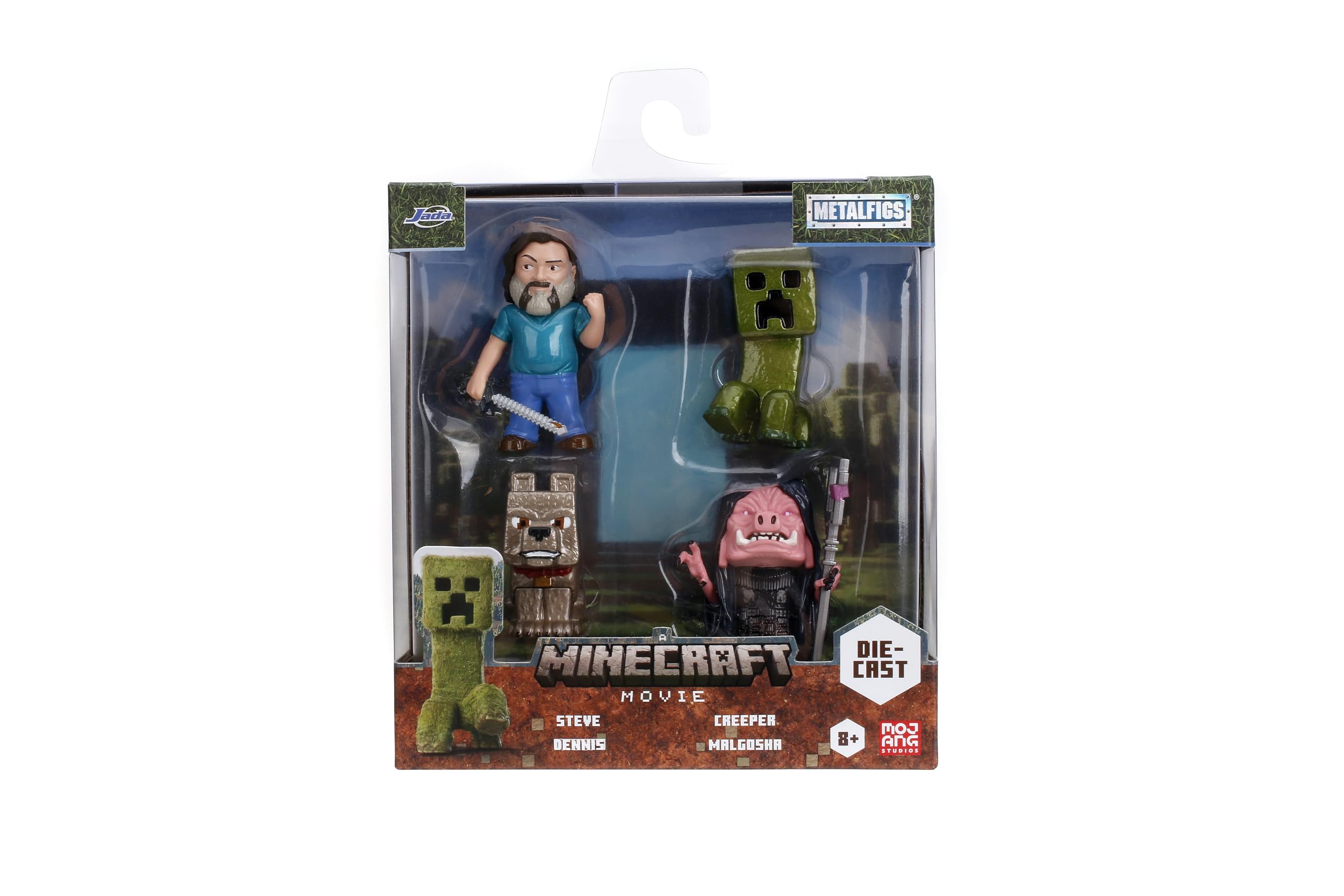 Figura Coleccionable Minecraft Movie – Sorpresa Aleatoria: Steve, Malgohsa, Lobo O Creeper, De Metal 6.5 Cm, Para Niños +8 Años