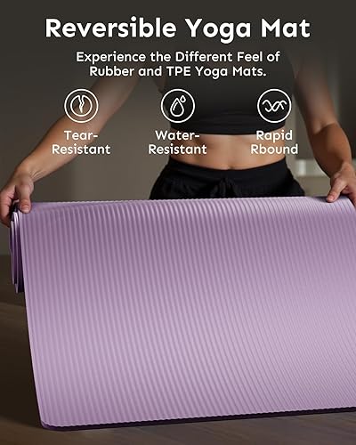 Miniatura 4 de Esterilla de yoga con correa de transporte, soporte acolchado, para entrenamientos de fitness y gimnasio