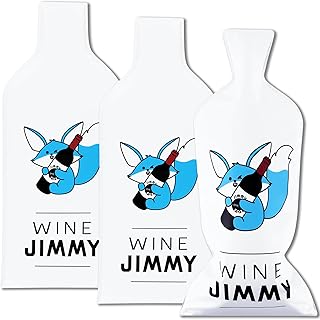 Wine Jimmy | Återanvändbara trelagers skyddsfodral för resor | Stötsäkra & läcksäkra | Resväska | Flyg, kryssning, bil | Present till fest | 3-pack bubbelplast, flerfärgad, chic, modern - Amazon Deal & Rabatt