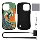 Ocean Surfing Vintage Compatible with iPhone 14/14 Pro/14 Plus/14 Pro Max/15/15 Pro/15 Plus/15 Pro Max Shockproof Phone Case