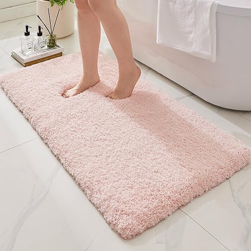 Miniatura 15 de Alfombras de baño antideslizantes lavables de 36 x 24 pulgadas, ultra suaves, gruesas, peludas y absorbentes, tapetes de baño de espuma de alta