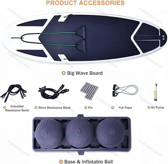 Balance Board Trainer for Surfing and Fitness, Indoor & Outdoor Balance Board for Core Strength and Coordination Training