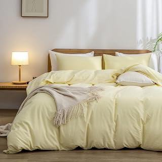 BESTOUCH Light Yellow Duvet Cover Twin XL