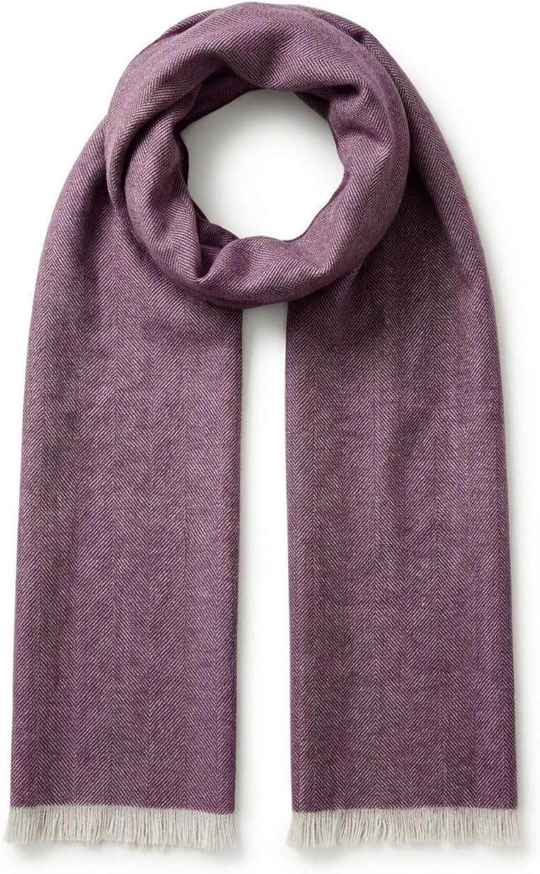 Inca Fashions - Lagom Alpaca Scarf -100% Baby Alpaca Wool - Micro Chevron with Eyelash Fringe Edge - Unisex image 5
