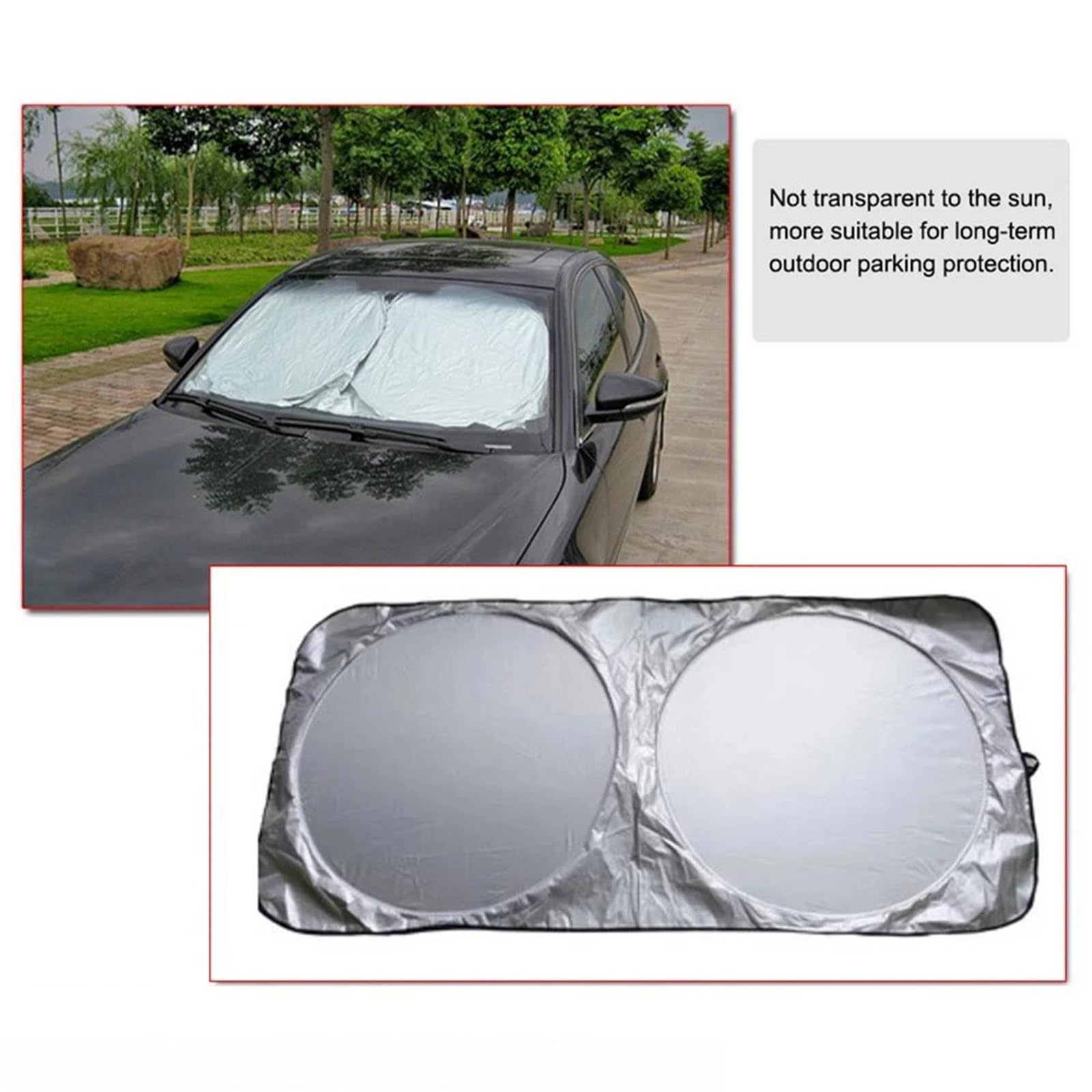 1 Set Di Copertura Per Parasole Per Finestrino Dell'auto Parabrezza, Protezione Per Visiera Solare Riflettente Anteriore, Posteriore, Posteriore(150X85cm)