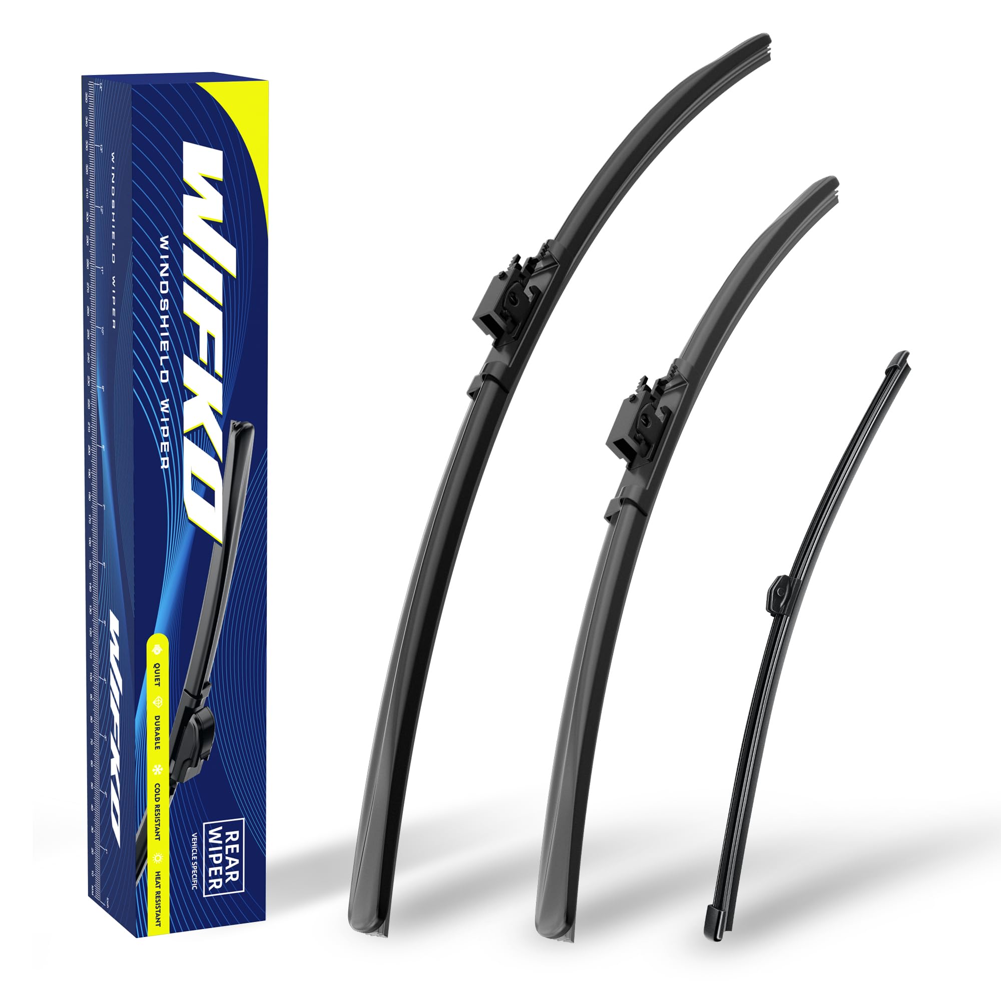 Wifko Scheibenwischer Vorne Hinten Kompatibel für Mercedes-Benz GLB X247 180 200 220 35 250 2020-2025, Frontscheibenwischer und heckscheibenwischer, Set für Frontscheibe und Heckwischer