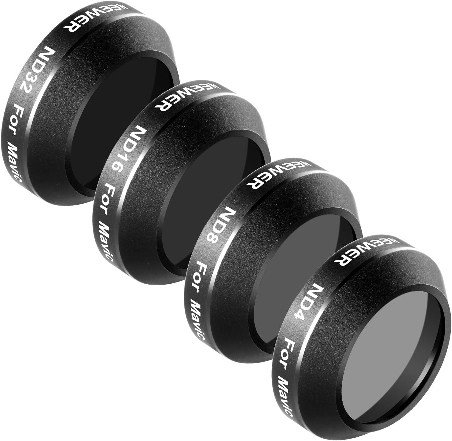 Neewer 4 Pieces Filter Kit for DJI Mavic Pro Drone Quadcopter Includes: ND4, ND8, ND16 and ND32 Filter, Made of Multi Coated Waterproof Aluminum Alloy Frame Optical Glass (MC-16)
