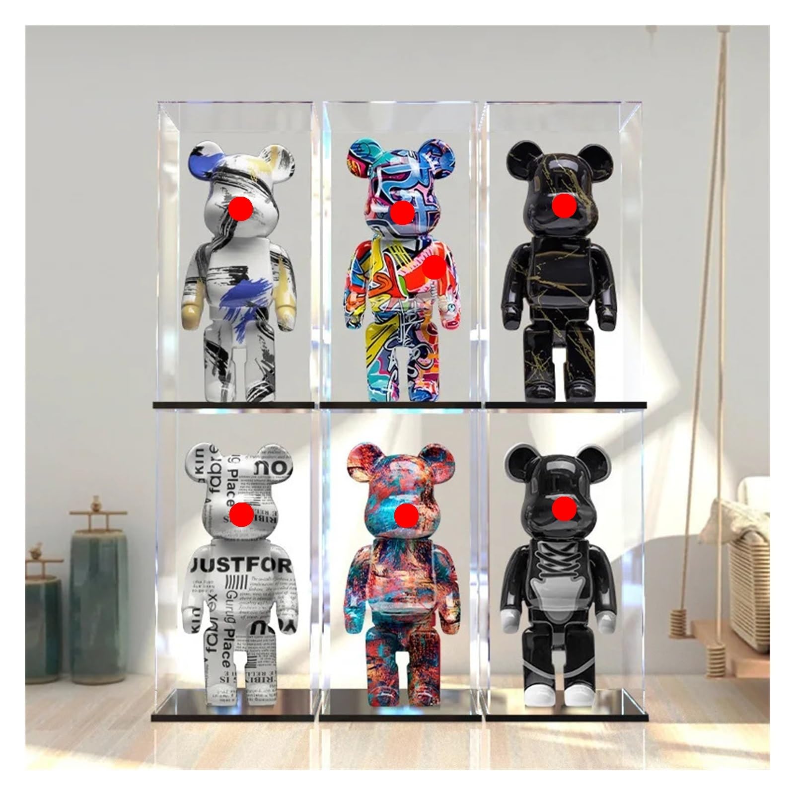 Decoration Artistic Graffiti Bearbrick 400 Statue Colorful Luxury