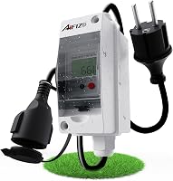 AIFIZO Hordozható Digitális Áramfogyasztásmérő 230V KWH Mérő Lakóautóhoz Elektromos Autóhoz Háztartáshoz Gumikábellel 1