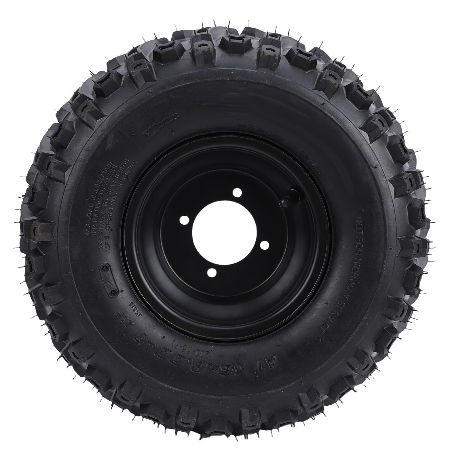 Tbest 16x8 7 Opona ATV Odporna na Przebicie Bezdętkowa z obręczą calową Heavy Duty Terenowy do Wózka Gokartowego Terenowego UTV Quad