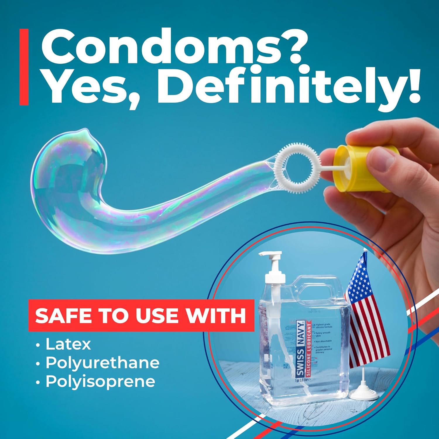 Swiss Navy Premium Silicone Based Lubricant - 128 oz - Personal Lube for Men, Women & Couples - Condom, Latex Safe - Hypoallergenic - Unscented