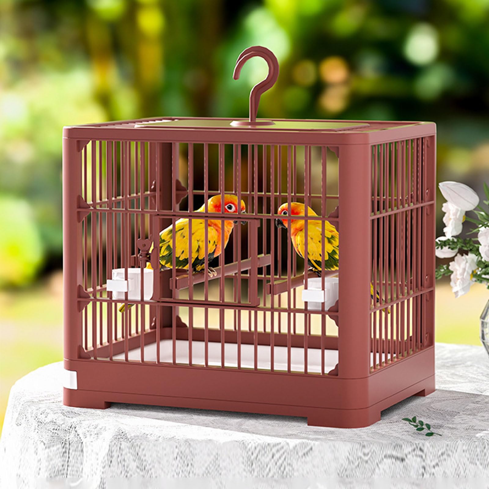 Eleganter Vogelkäfig mit geräumigem Platz Großer Vogelkäfig für Gesundheit Belüftetes Haus mit Stehstange Vogelzubehör