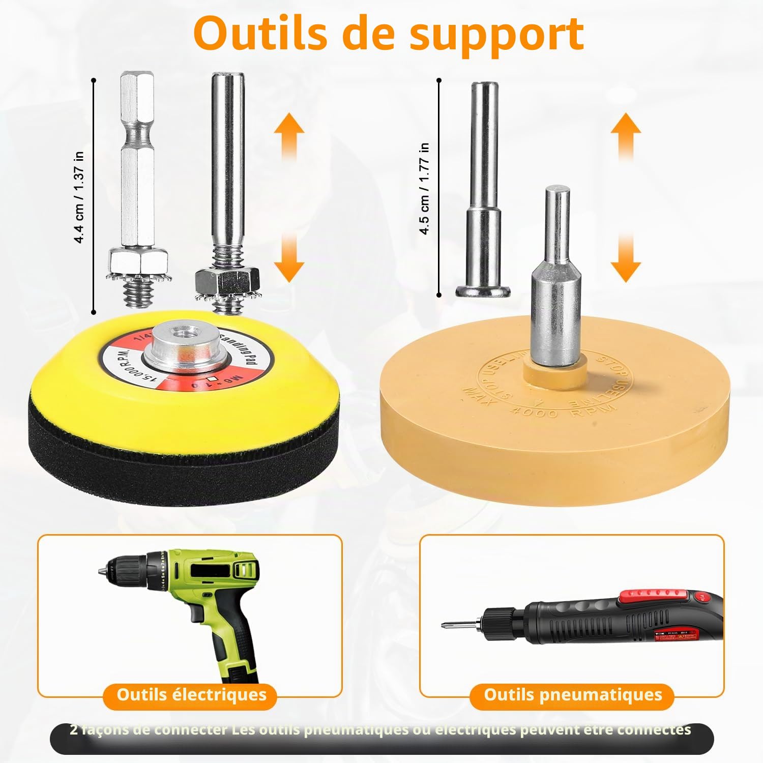 Lot de 120 embouts de polissage pour visseuse sans fil, disques abrasifs humides de 75 mm, tampons de polissage de 75 mm, éponges de polissage de voiture pour polissage, ponçage, cire