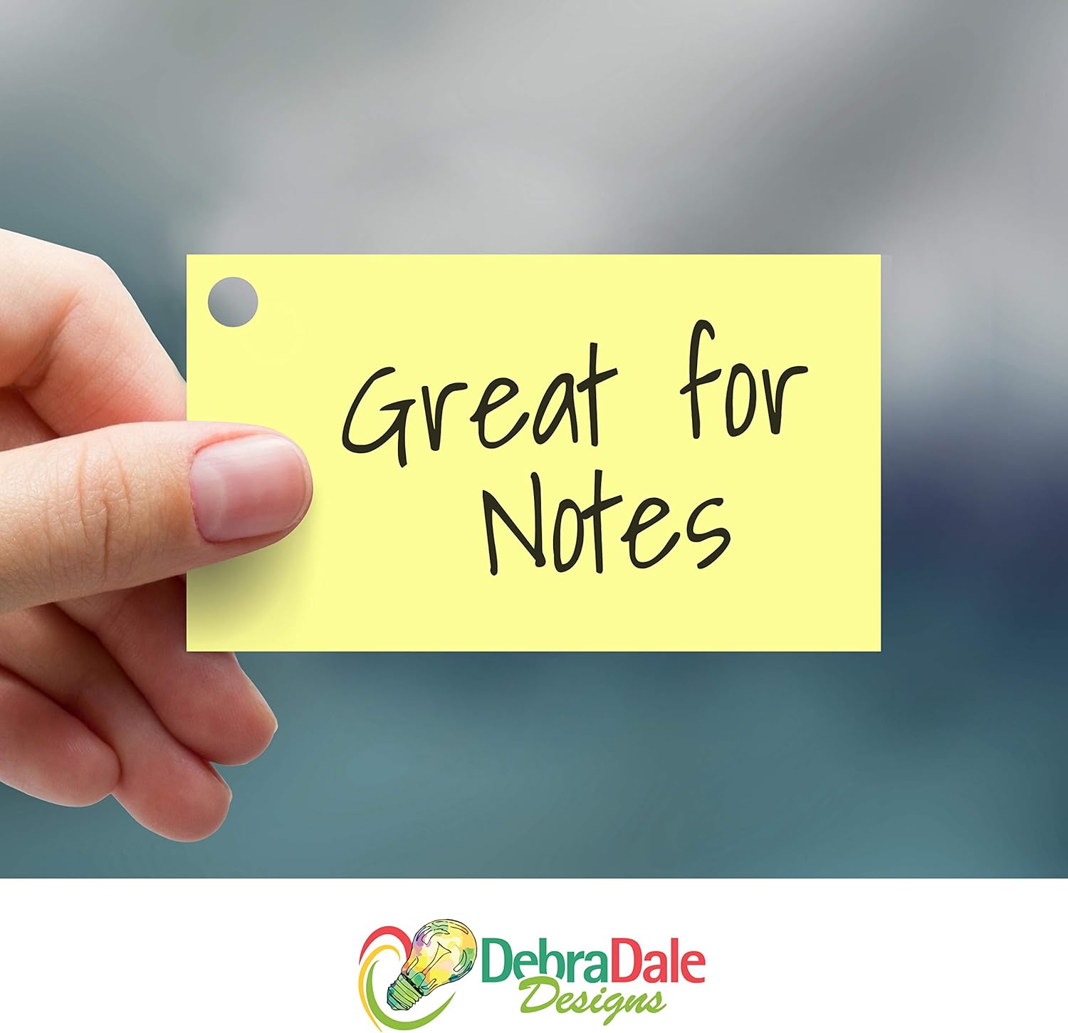 Debra Dale Designs 1,000 Blank Flash Cards - Business Card Size, 110# 199 gsm Durable Pastel Index Cards, Pre-Punched with Rings, Unlined, Colorful Study Cards, Includes Sturdy Storage Box 2x3.5 Inch