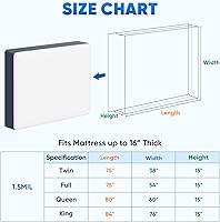 Vista 4 de TICONN 2PK Bolsa de plástico para colchón para mudanza y almacenamiento, cubierta protectora impermeable para colchón, suministros resistentes