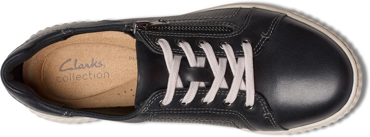 Clarks Women's Caroline Janna Leather Side Zip Fashion Sneaker - Image 7