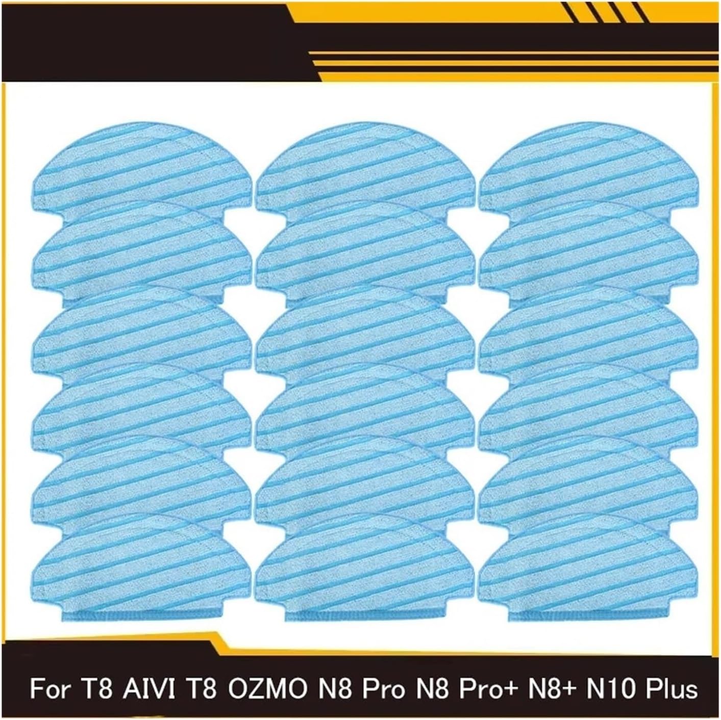 Washable Mopping Pad,Compatible for Deebot,T8 Aivi T8 Ozmo N8 Pro N8 Pro+ N8+ N10 Plus,Compatible for Yeedi,Vac/Vac 2 Pro Robot Vacuum Mop Pad(18pcs)