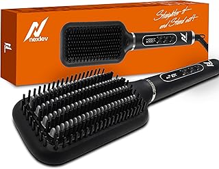 NexLev Ionic Hair Straightener Brush for Woman|Frizz-Free Straightening upto 12H| Ceramic Plates |60mm Wide Brush |130-21...