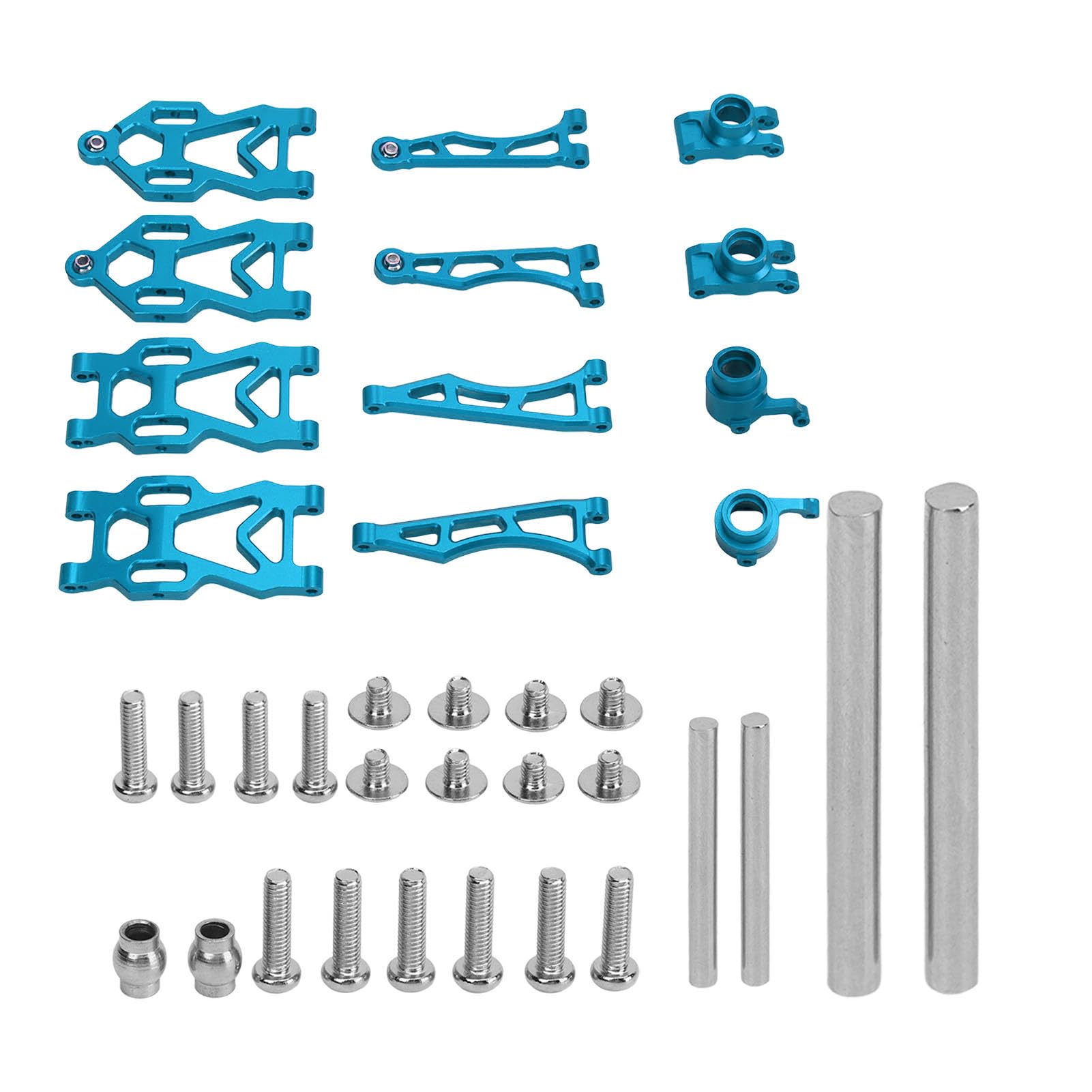 RC Upper Lower Suspension Arms Aluminum Alloy Swing Arm Kit for SCY16101PRO 16102 1/16 Remote Control Car (Blue)