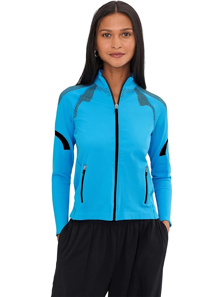 Blue Jamie Sadock Lightweight Full Zip Sweater Jacket