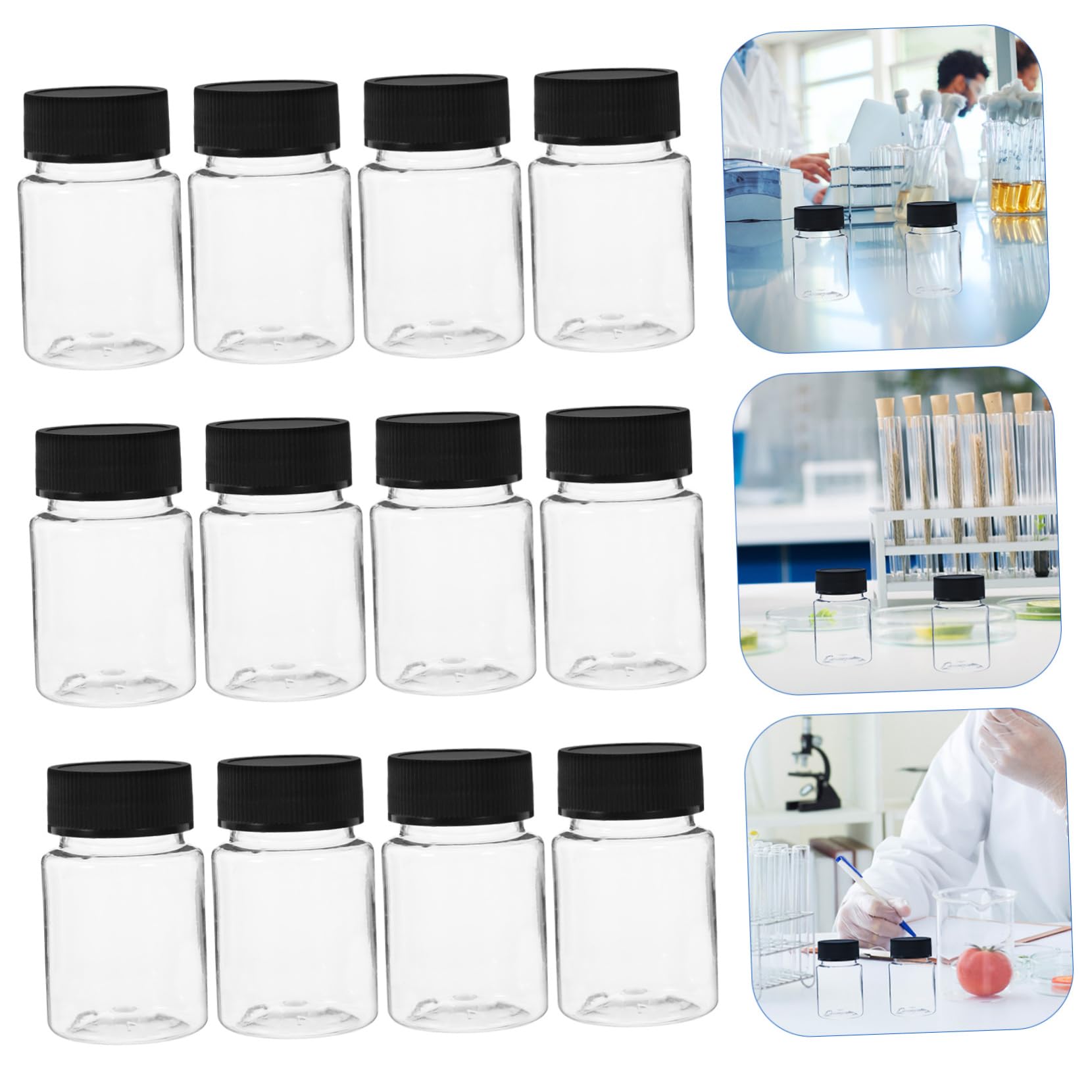 60stücke Transparente Sampling-flaschen Mit Breiter Öffnung Und Schraubverschluss Für Probenentnahme Und Sichtbarkeit Von Inhalten