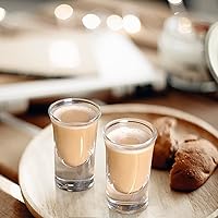 Vista 5 de SuproBarware Juego de 36 vasos de chupito de vidrio con base pesada de 1.2 onzas a granel, mini tazas de vino para vodka, whisky, licores, tequila