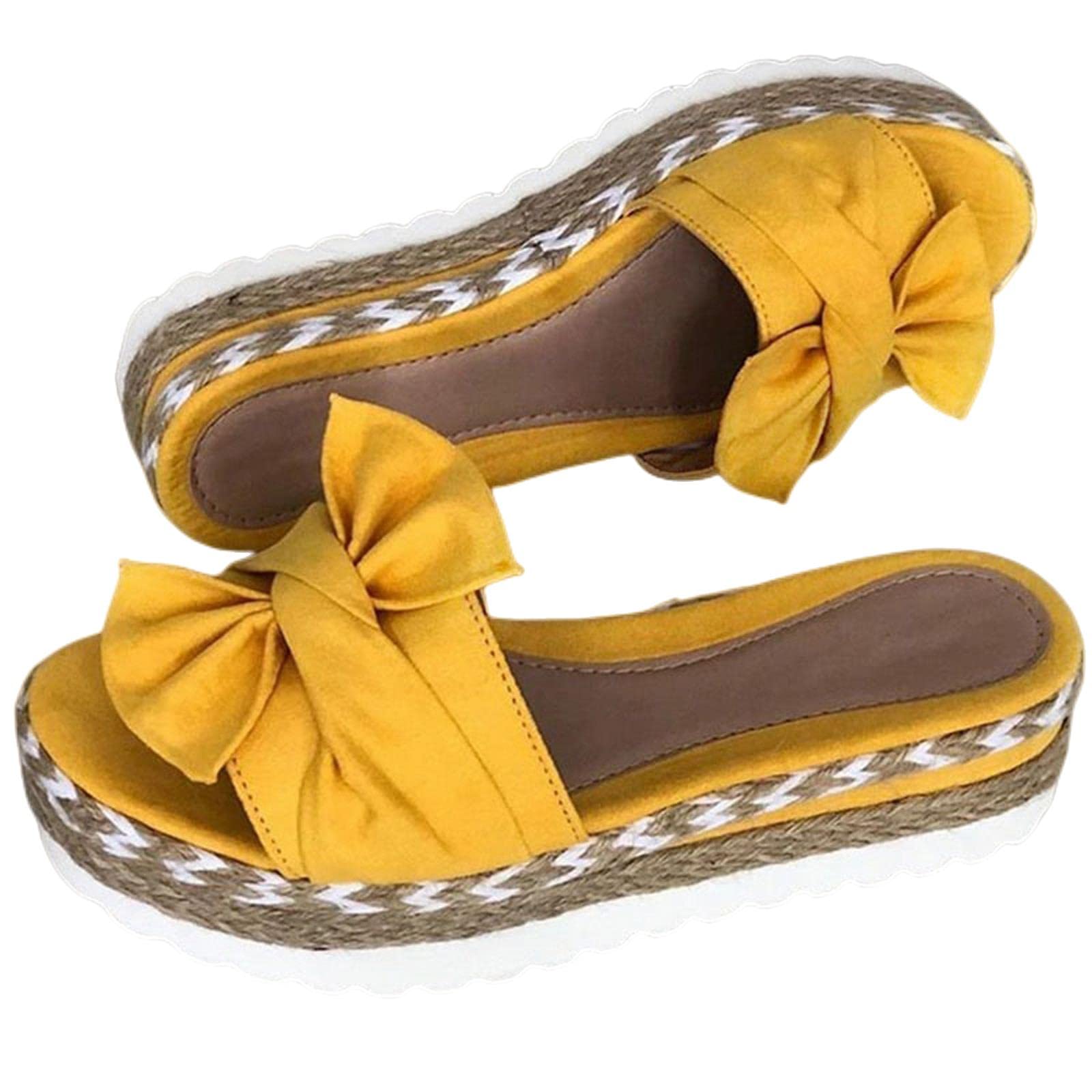 MOGSA Pantuflas de verano para mujer, sandalias de tacón con cuñas, zapatos para mujer, sandalias de plataforma de verano