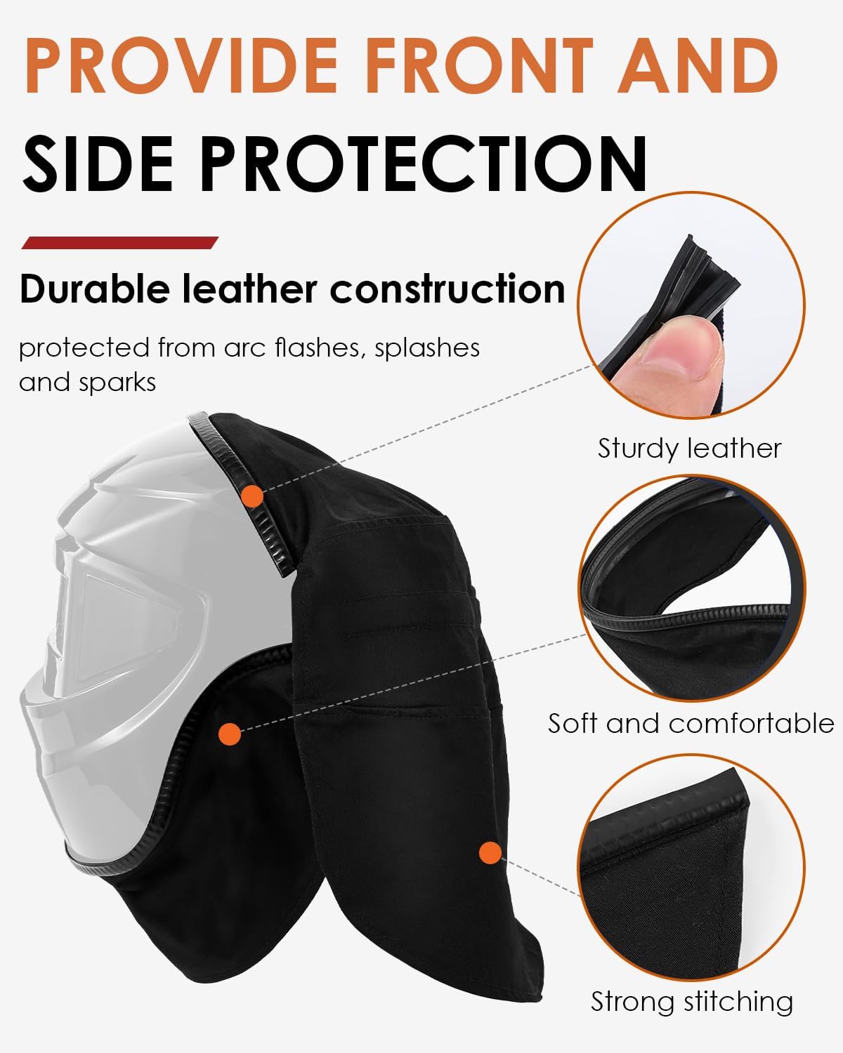 2 Pcs Welding Helmet Cover & Bib Set Press Fit Seal for Neck Protection, Compatible with Most Welding Helmets, Welding Hood Accessories