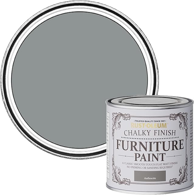 Rust-Oleum AMZ0037 Chalky Furniture Paint Anthracite 125 ml