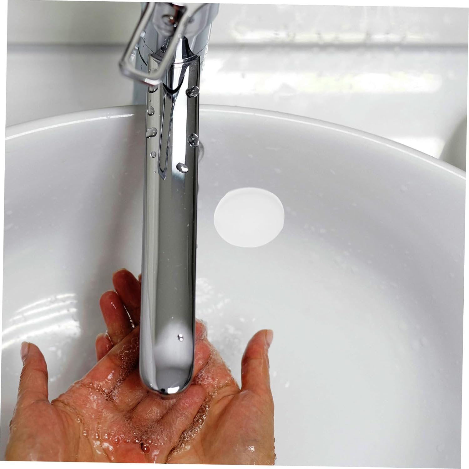 TEHAUX 100pcs Overflow Drain Caps for Bathroom Sinks Washbasin Covers Easy Installation for Preventing Water Overflow Bathtubs and Basins