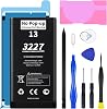 Batería de diagnóstico para iPhone 13 sin advertencia de pieza desconocida | Compatible con A2482 A2631 A2633 A2634 A2635, kit de herramientas completo incluido, batería de 0 ciclos, capacidad real de 3227mAh 1