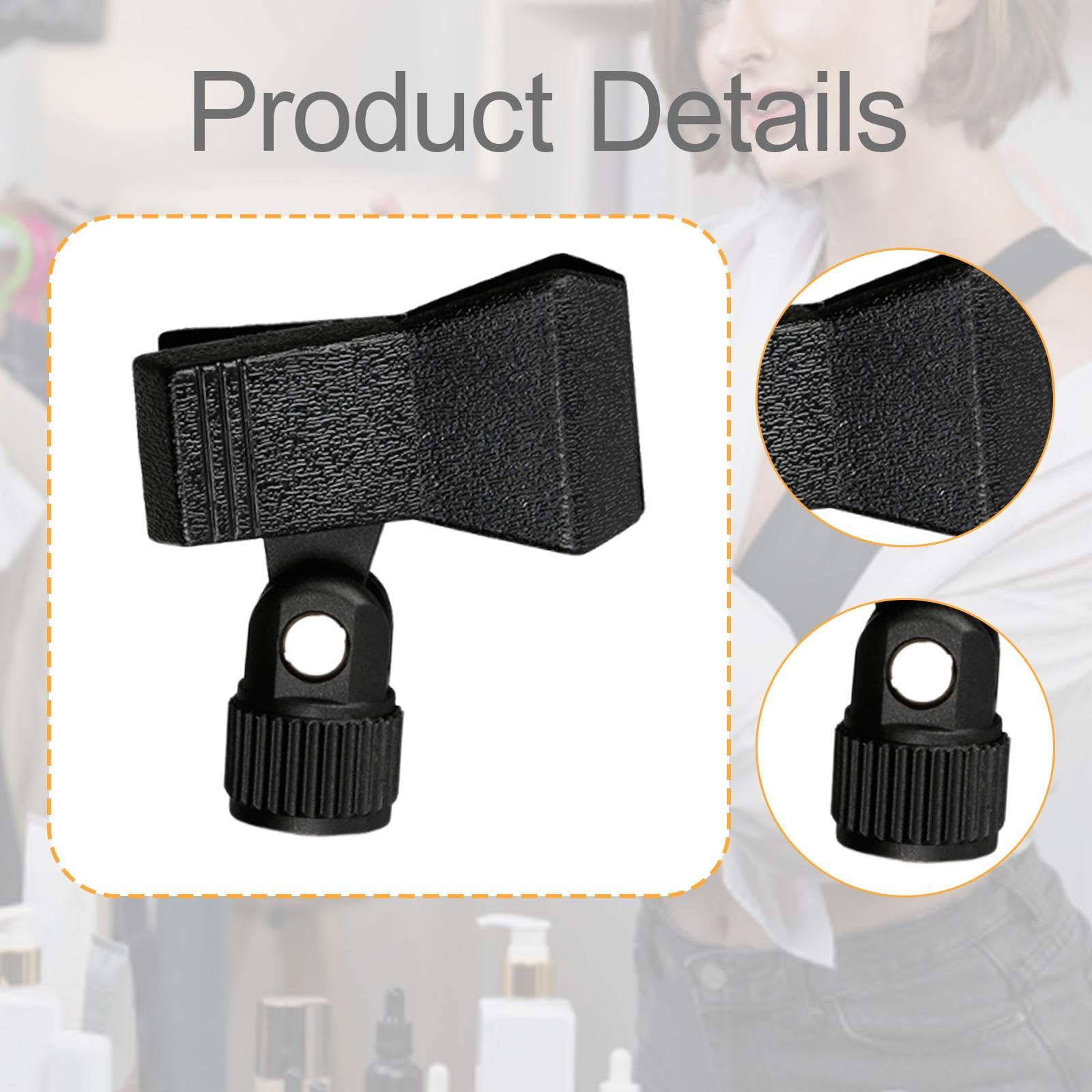 Menolana Microphone Clip Holder for Mic Stand Audio Equipment Replace Part Accessory Break Resistant Easy Installation Practical Clamp