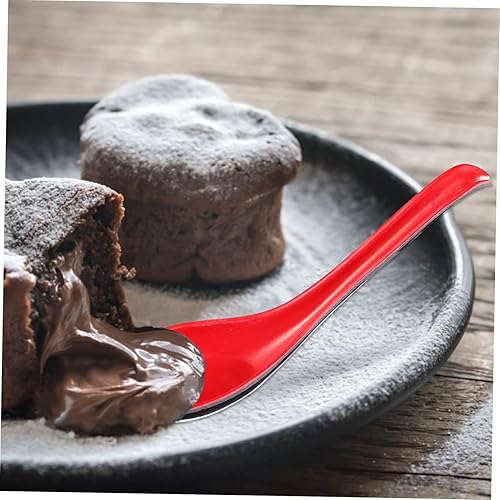 Miniatura 9 de UPKOCH 10 cucharas de plástico para niños Pho dumpling cucharas de servicio de postre sopas de ramen cuchara vajilla de alimentos tonelada sopa de