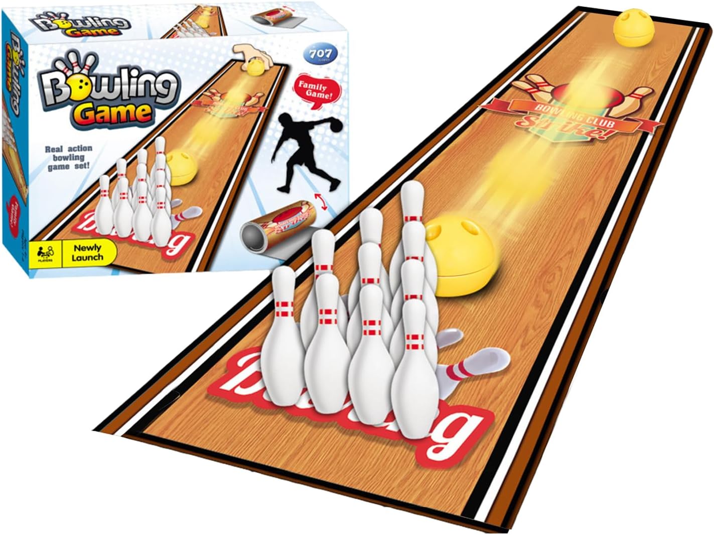 Boxbollen, Tabletop Shuffleboard Bowling Curling Board Game, Tabletop Games, Mini Tabletop Games Family Sports Game for Adults, Kids Portable Easy Set Up
