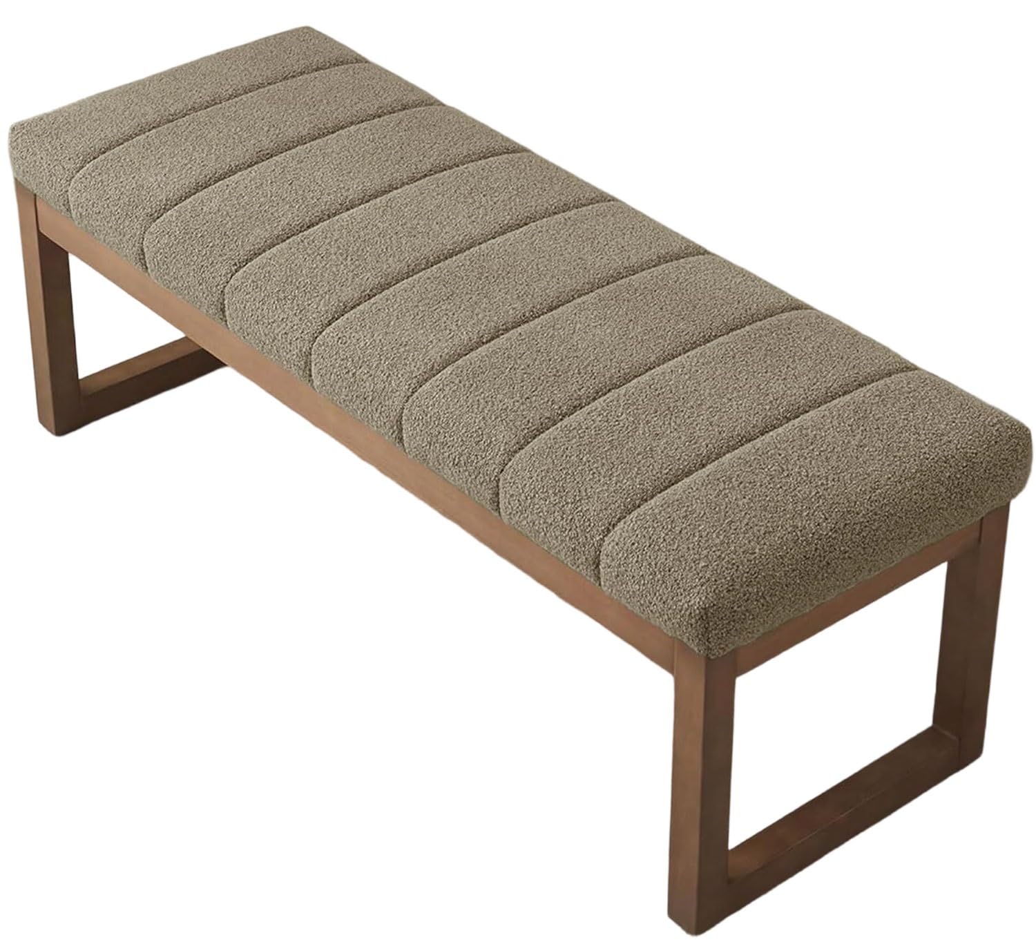uyeoco Indoor/Outdoor Bench Cushion – 120cm/150cm/100cm/90cm x 40cm/35cm/30cm/25cm – Non-Slip Seat Pad for Bay Windows, Garden Patio, Long Chairs, Swings & Porch Furniture(Rice gray,30x95x5cm)