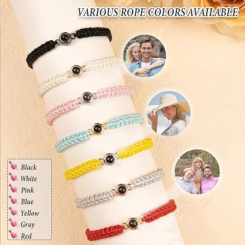 Miniatura 2 de Pulseras de fotos personalizadas, pulsera de proyección con imagen en el interior, pulsera personalizada para niñas, niños, mujeres, hombres,