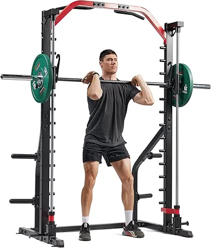 Sunny Health & Fitness Premium Smith Machine & Squat Cage