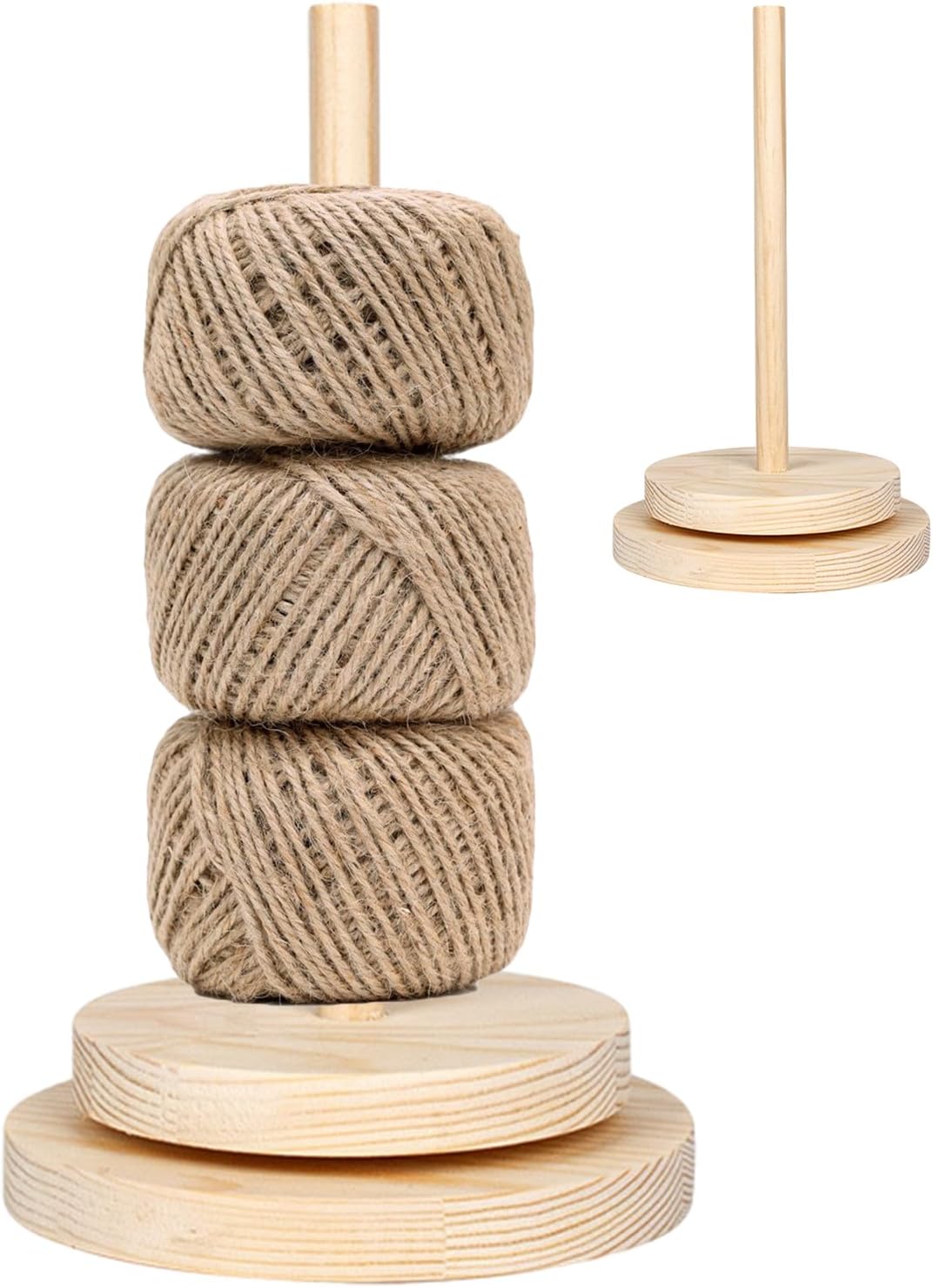 Yarn Holder Dispenser, Wooden Crochet Yarn Holder, Triple Axis Yarn Organizer