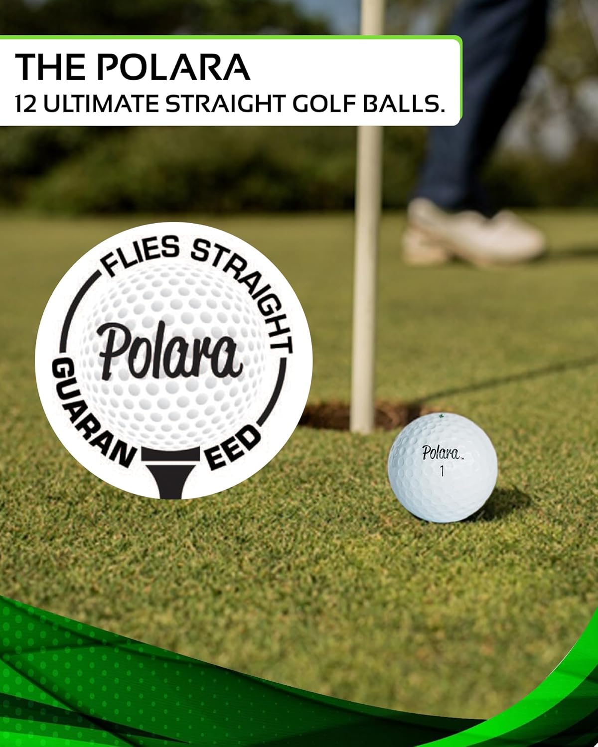 Polara Self-Correcting Golf Balls – High-Performance Golf Balls with Soft Feel, Anti-Slice & Hook Correction, Exceeds USGA Limits, Dimple Design for Maximum Distance, Golf Accessories for Men & Women