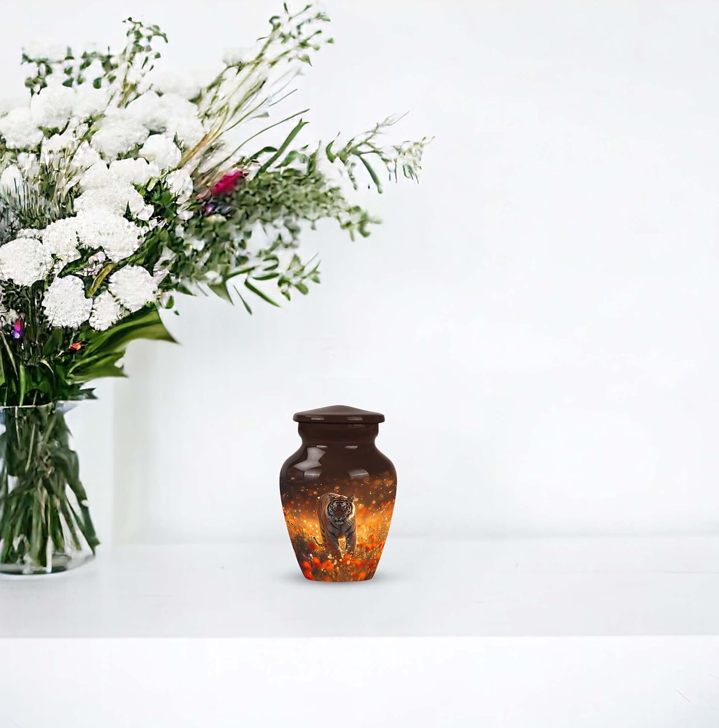 Tiger Urns for Human Ashes Adult - Miniture Urns - Keepsake Urns Small - Urns for Adult Male - Small Mom Urn - Ashes Urn Adult (Size - 3inch,1pcs)