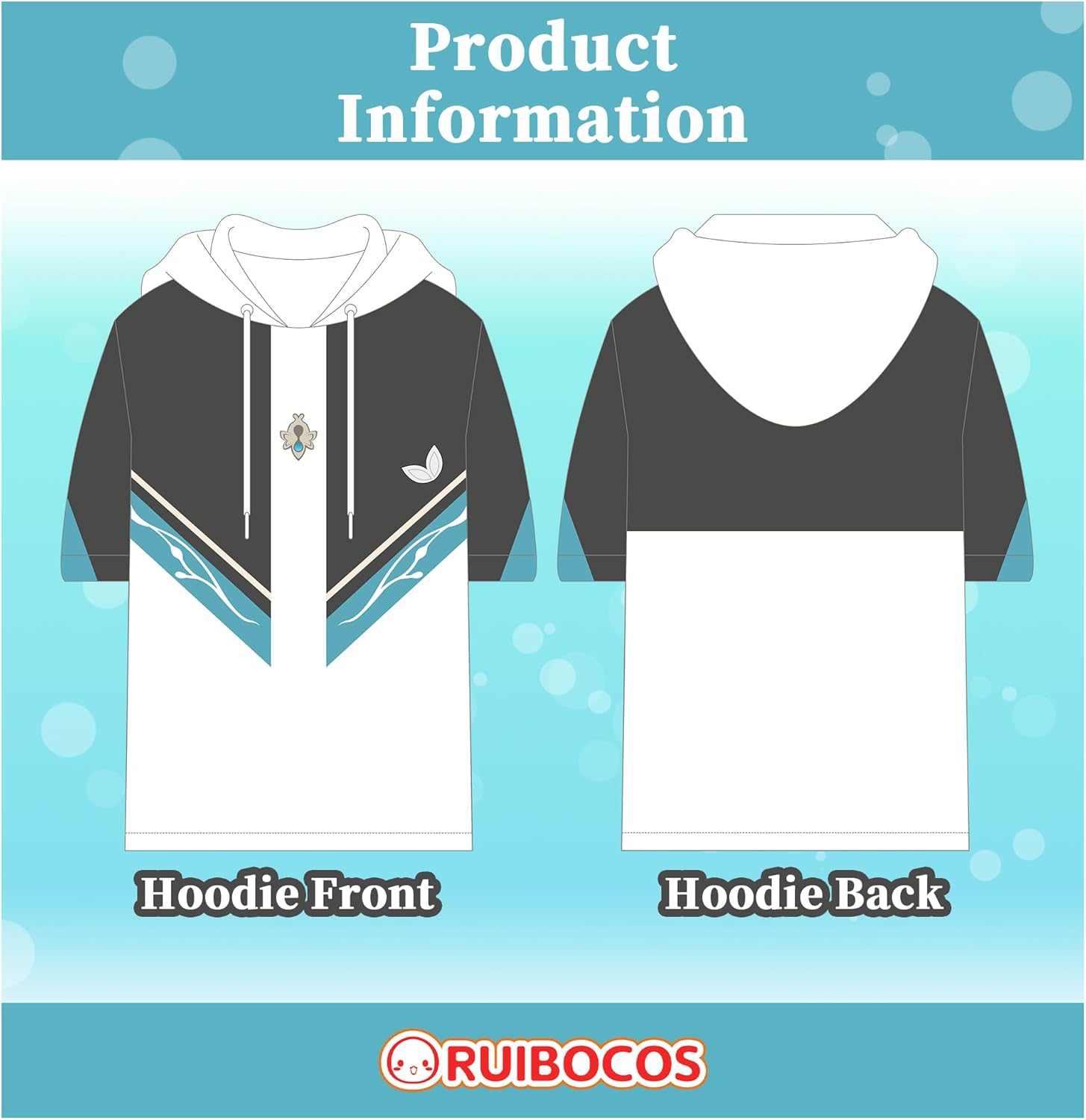RUIBOCOS FireflySeries Impression Hoodie Shorts Daily Set Costume Unisex
