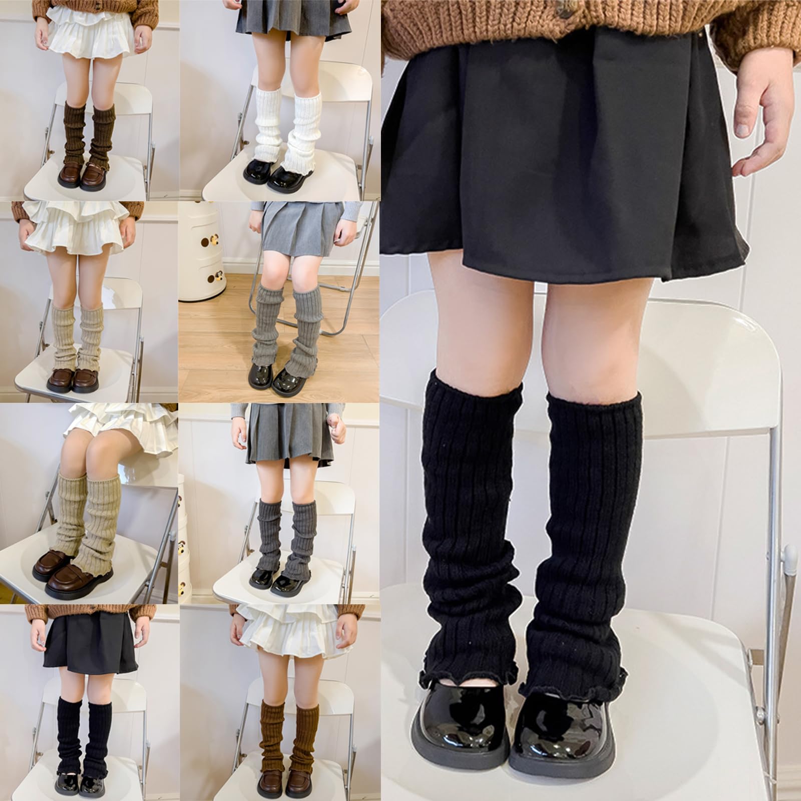 Calze Alte Calze Di Vitello Per Ragazze Adolescenti Lungo Gamba Copre Lunghe Calze Alte Bambino Studente Caviglia Heap Sock Bambini