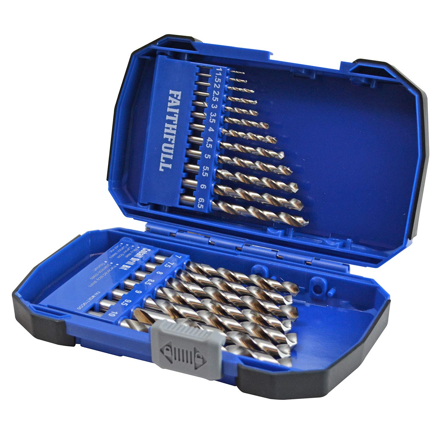 Faithfull Cobalt HSS Drill Set M35 1-10mm 19 Piece FAIMSET19COB