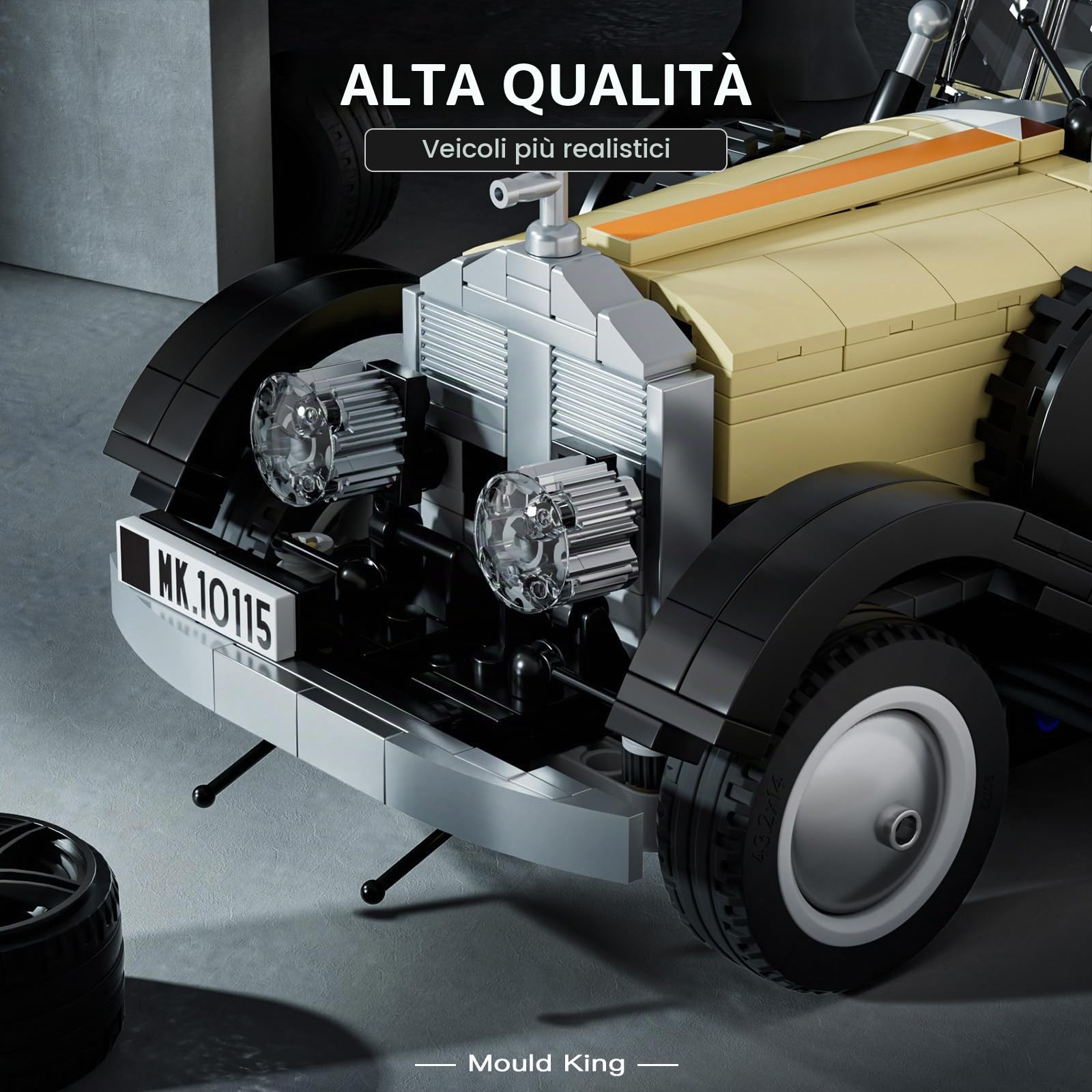 Mould King 10115 Technic Auto Classica Trasformabile Mattoni Modello Auto Classica Compatibile con Altre Marche Regalo (897 pezzi)